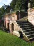 steps to upper terrace and exedra